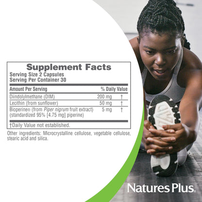 Natures Plus PRO DIM 200 mg - 60 Capsules | Supports Estrogen Balance | Vegan & Gluten Free