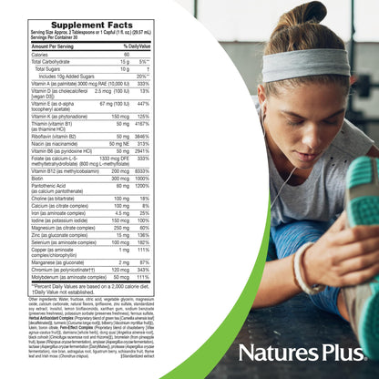 Natures Plus Source of Life Women Liquid Multivitamin – 30 fl oz | Natural Berry Flavor