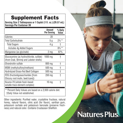 Natures Plus Ultra Rx-Joint Liquid Honey Lemon 30 fl oz | Joint Support | Gluten Free