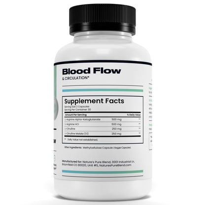 Nature's Pure Blend Nitric Oxide for Men – L-Arginine & L-Citrulline, Circulation & Endurance