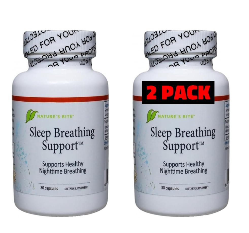 Nature's Rite Sleep Support - All-Natural Herbal Sleep Aid, 30 Capsules, Made in USA – 2 Pack