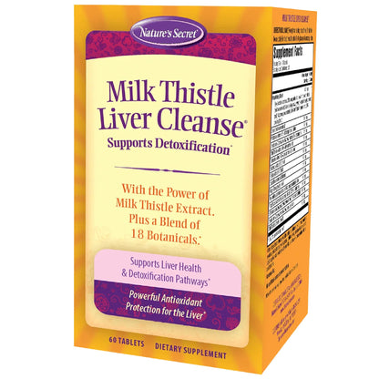 Nature's Secret Milk Thistle Liver Cleanse - 60 Tablets | Liver Health