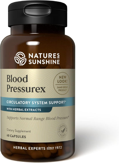 Nature's Sunshine Blood Pressurex 60 Capsules – Supports Normal Blood Pressure Range