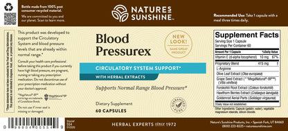 Nature's Sunshine Blood Pressurex 60 Capsules – Supports Normal Blood Pressure Range