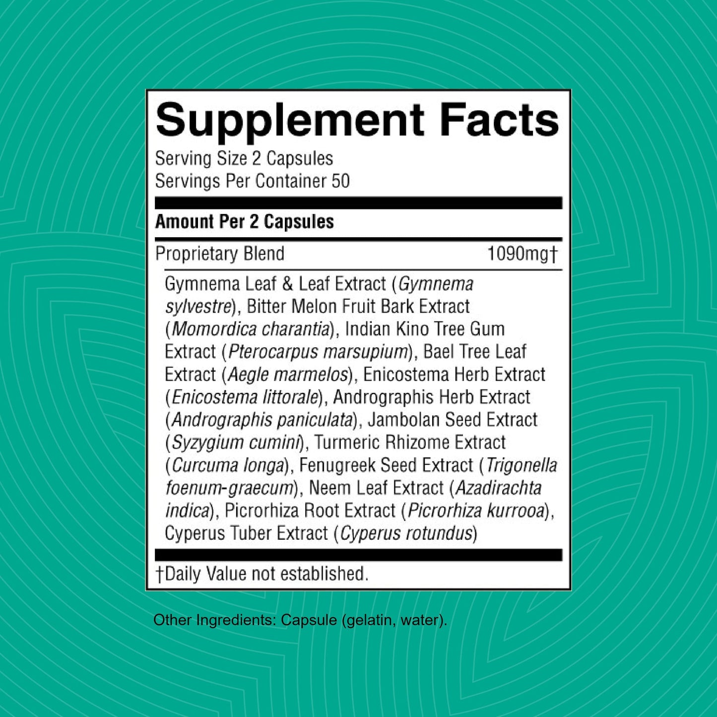 Nature's Sunshine Blood Sugar Formula, 100 caps | Herbal Blood Sugar Support
