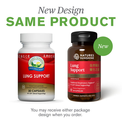 Nature's Sunshine Lung Support Chinese TCM Concentrate - 30 Capsules