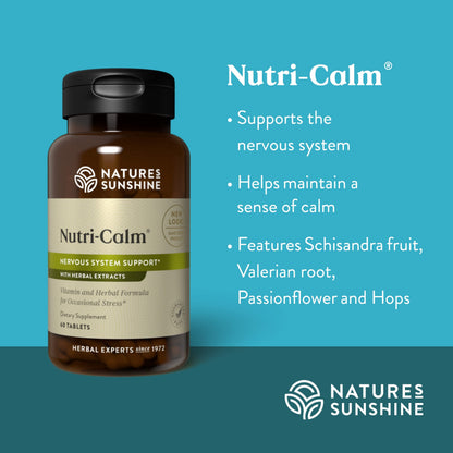Nature's Sunshine Nutri-Calm – 60 Tablets | Natural Calm Support