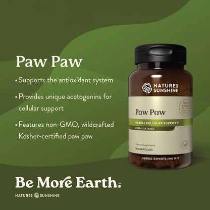 Nature's Sunshine Paw Paw Cell-Reg, 180 Capsules | 50+ Acetogenins for Selective Cellular Support