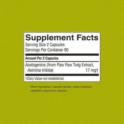 Nature's Sunshine Paw Paw Cell-Reg, 180 Capsules | 50+ Acetogenins for Selective Cellular Support