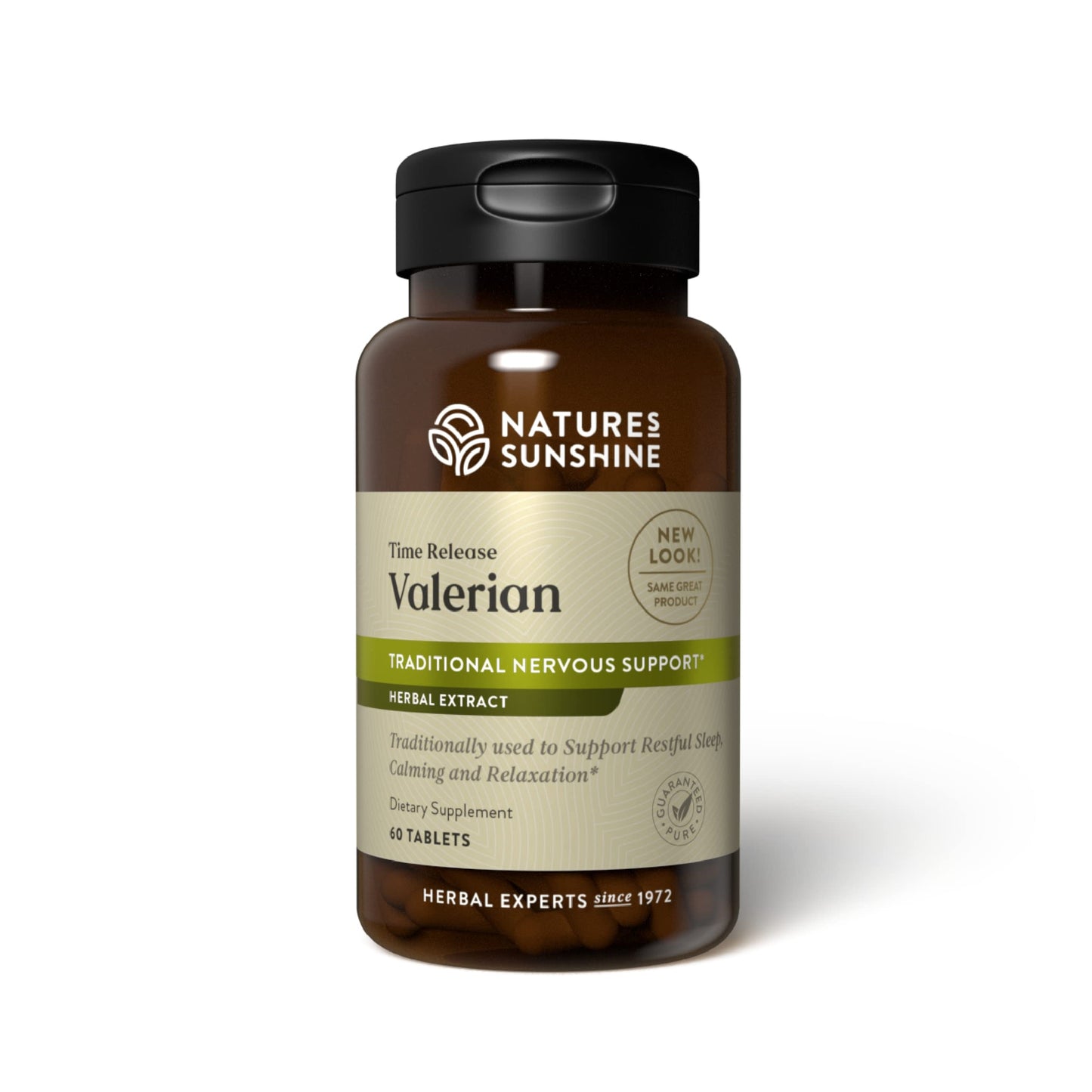 Nature's Sunshine Valerian Root Extract Time Release - 60 Capsules | Sleep & Relaxation