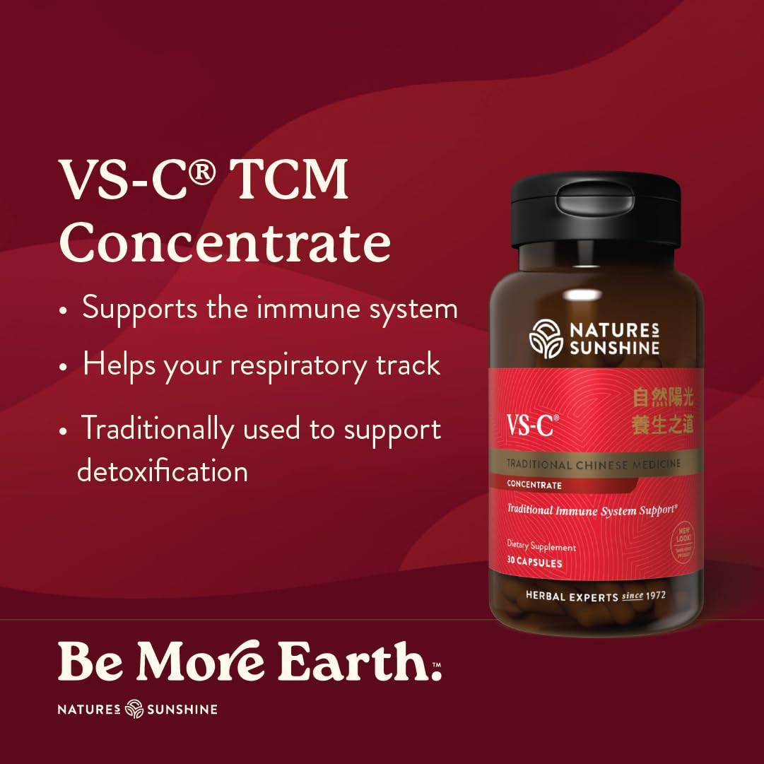 Nature's Sunshine VS-C TCM Concentrate 30 Capsules – Immune Support with Traditional Chinese Herbs