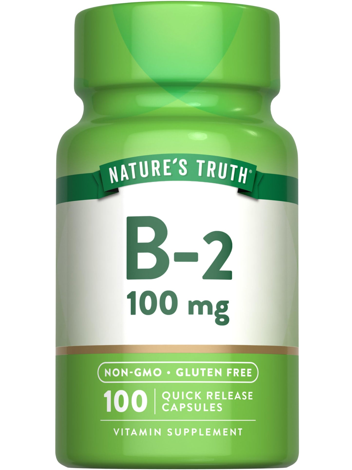 Nature's Truth B2 Vitamin 100mg – 100 Capsules | Non-GMO & Gluten Free Riboflavin