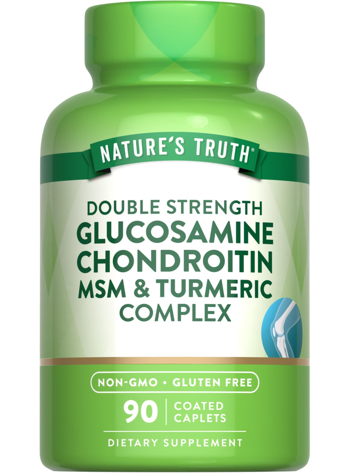 Nature's Truth Glucosamine Chondroitin MSM Complex - 90 Caplets | Gluten Free & Non-GMO