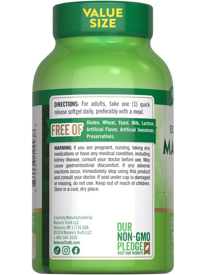 Nature's Truth Magnesium Supplement | 400mg | 150 Softgels | Magnesium Oxide | Non-GMO & Gluten Free Mineral