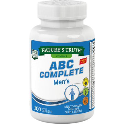 Nature's Truth Multivitamin for Men | Iron & Vitamins A, C, D & E | 100 Caplets | Non-GMO & Gluten Free for Adults
