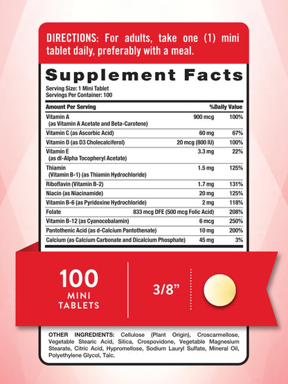 Nature's Truth One Daily Multivitamin – 100 Mini Tablets – For Men & Women – Non-GMO & Gluten Free