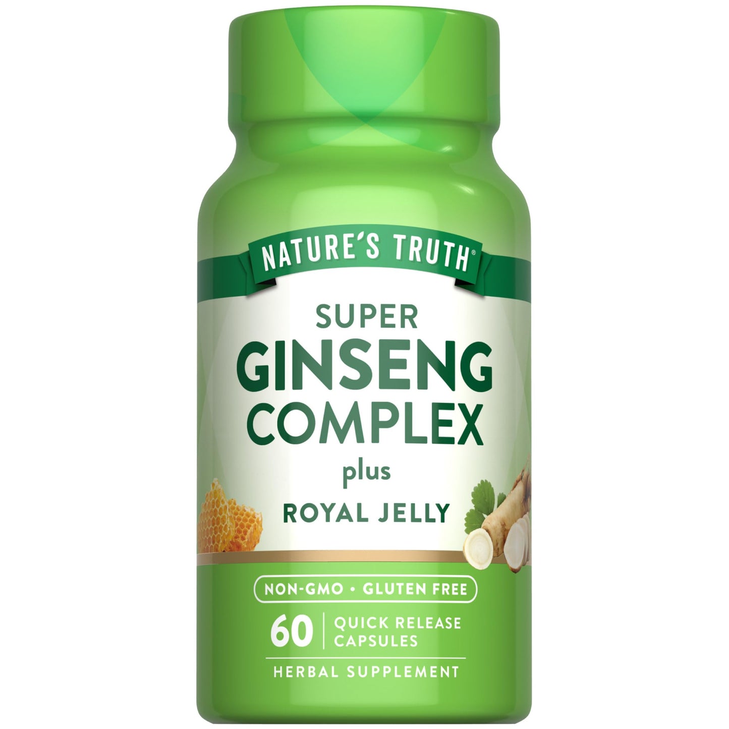 Nature's Truth Super Ginseng Complex | 60 Capsules | Royal Jelly Included | Non-GMO & Gluten Free