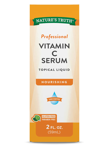 Nature's Truth Vitamin C Serum 2 oz – Nourishing Skin Care Oil, Unscented