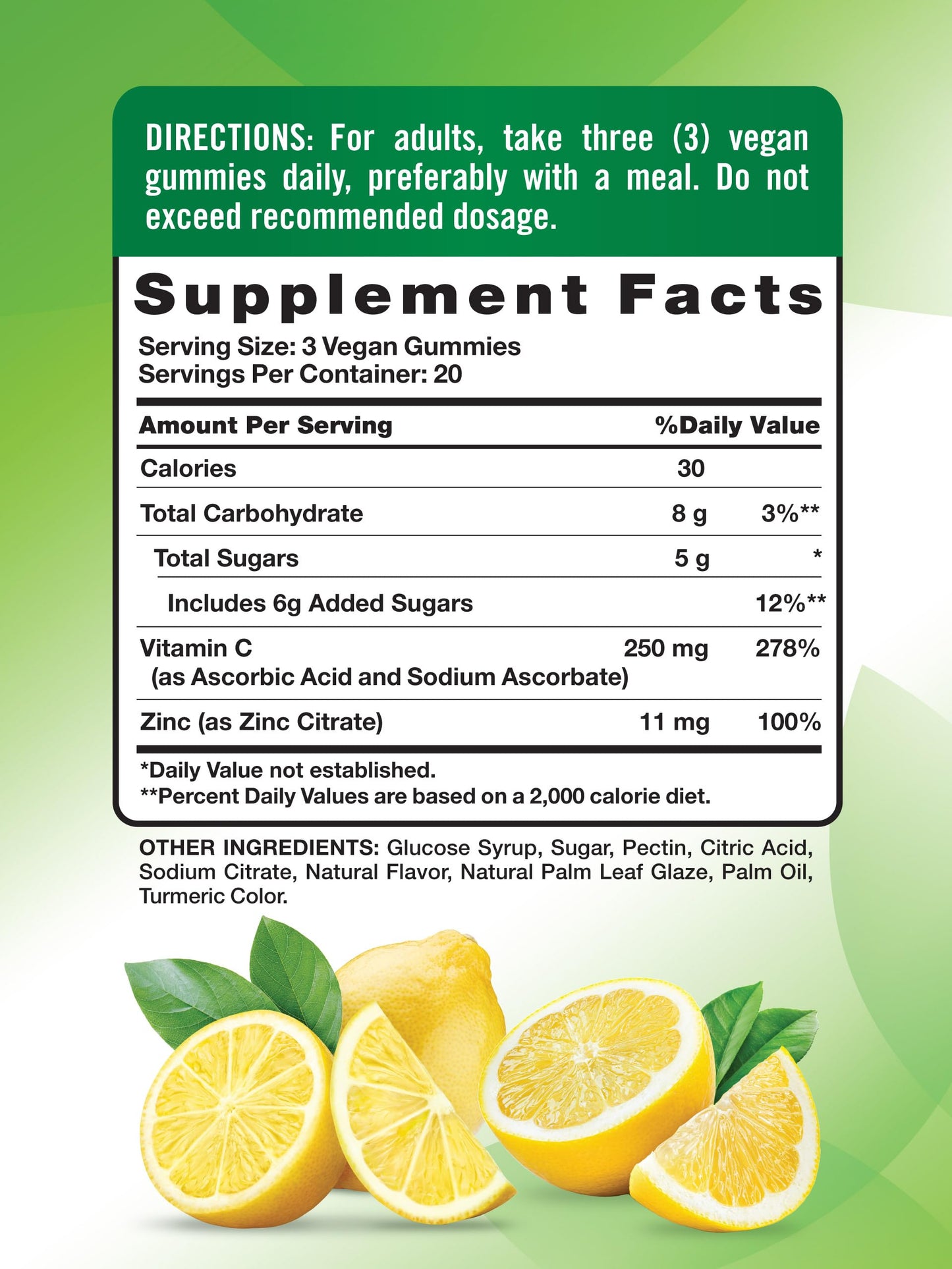 Nature's Truth Vitamin C Gummies with Zinc for Adults – 60 Count | Immune Support, Vegan & Gluten Free