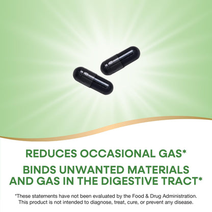Nature's Way Activated Charcoal 560 mg - Binds Gas & Unwanted Materials | 100 Capsules