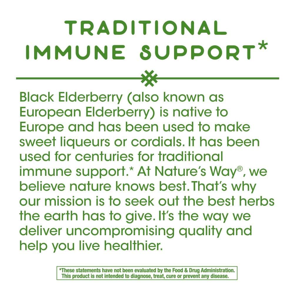 Nature's Way Elderberry 100 Caps Pack of 2 – Immune Support