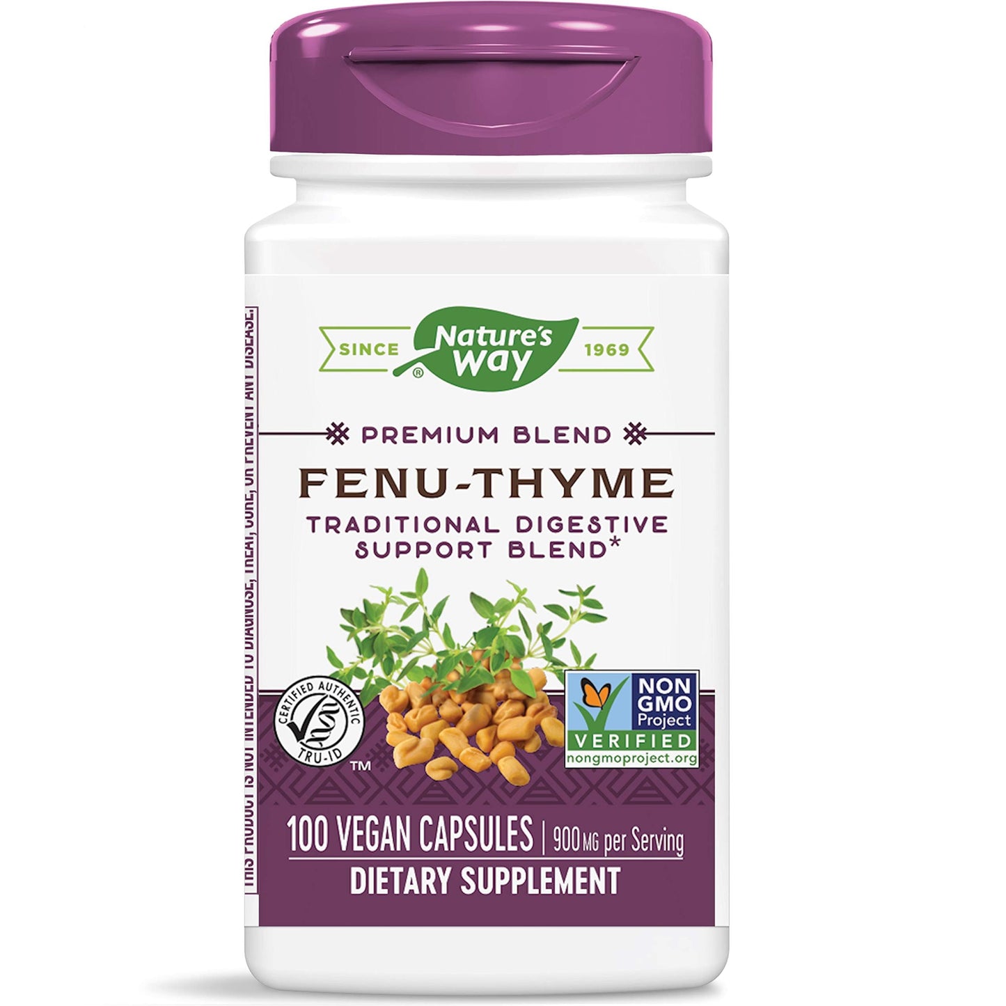 Nature's Way Fenu-Thyme - Traditional Digestive Support Blend | 900 mg per 2-Capsule Serving | Vegan, Non-GMO, Dairy Free