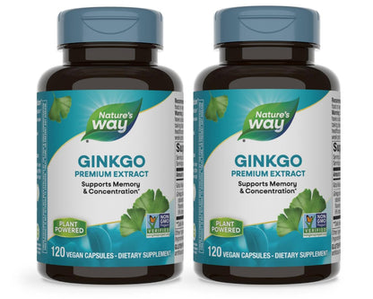 Nature's Way Premium Ginkgo Memory & Concentration – 120 Capsules