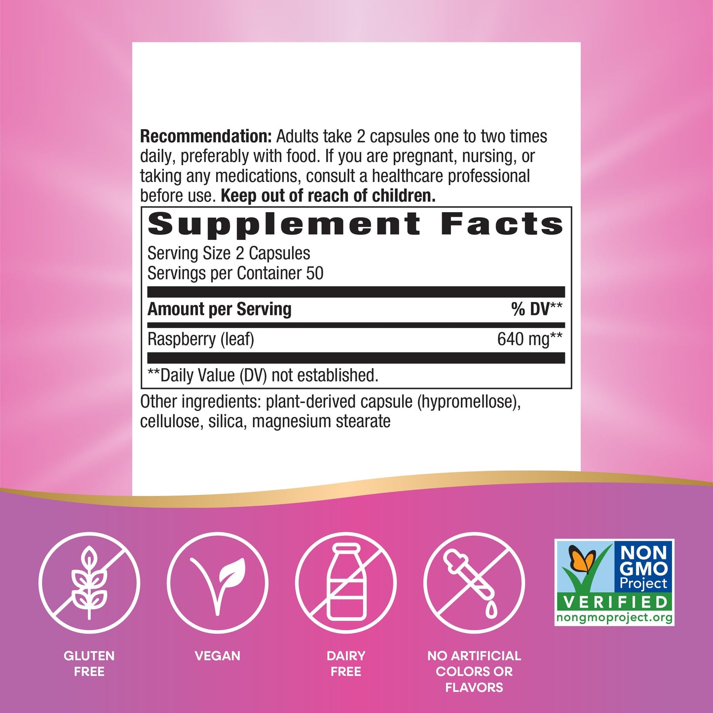Nature's Way Raspberry Leaf - Traditional Women's Wellness Supplement | Plant-Based, Vegan, Gluten-Free