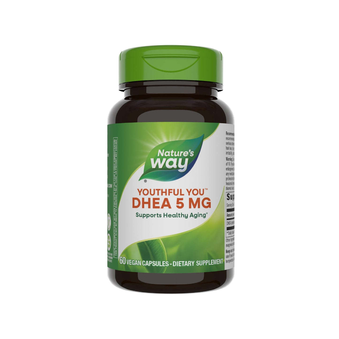 Nature's Way Youthful You DHEA 5 mg - Supports Healthy Aging & Hormone Production | 60 Vegan Capsules