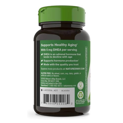 Nature's Way Youthful You DHEA 5 mg - Supports Healthy Aging & Hormone Production | 60 Vegan Capsules