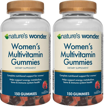 Nature's Wonder Women's Multivitamin Gummies – Energy, Metabolism & Immune Support | 150 Count (Pack of 2)