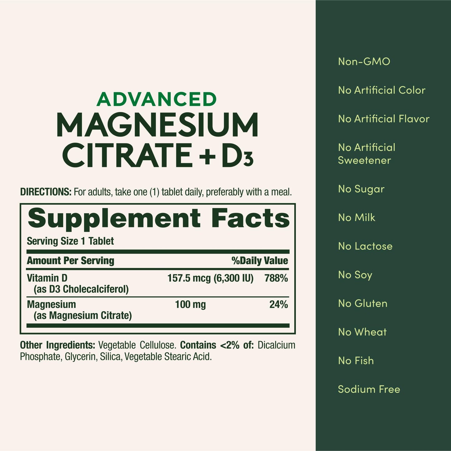 Nature’s Bounty Advanced Vitamin D3 with Magnesium Citrate Immune Formula, Supports Immune and Bone Health, 90 Tablets