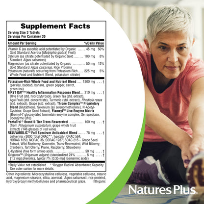 NaturesPlus AgeLoss Blood Pressure Support – 90 Tablets, Trans-Resveratrol, Whole Foods