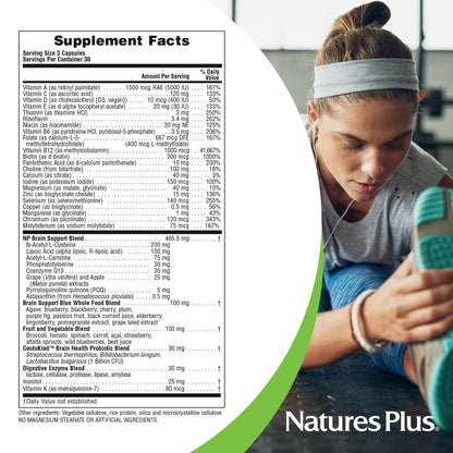 Nature's Plus BrainCeutix Multivitamin Capsules – 90 Capsules (30 Servings) – Supports Cognition, Focus & Memory – Vegan, Gluten Free, Non-GMO