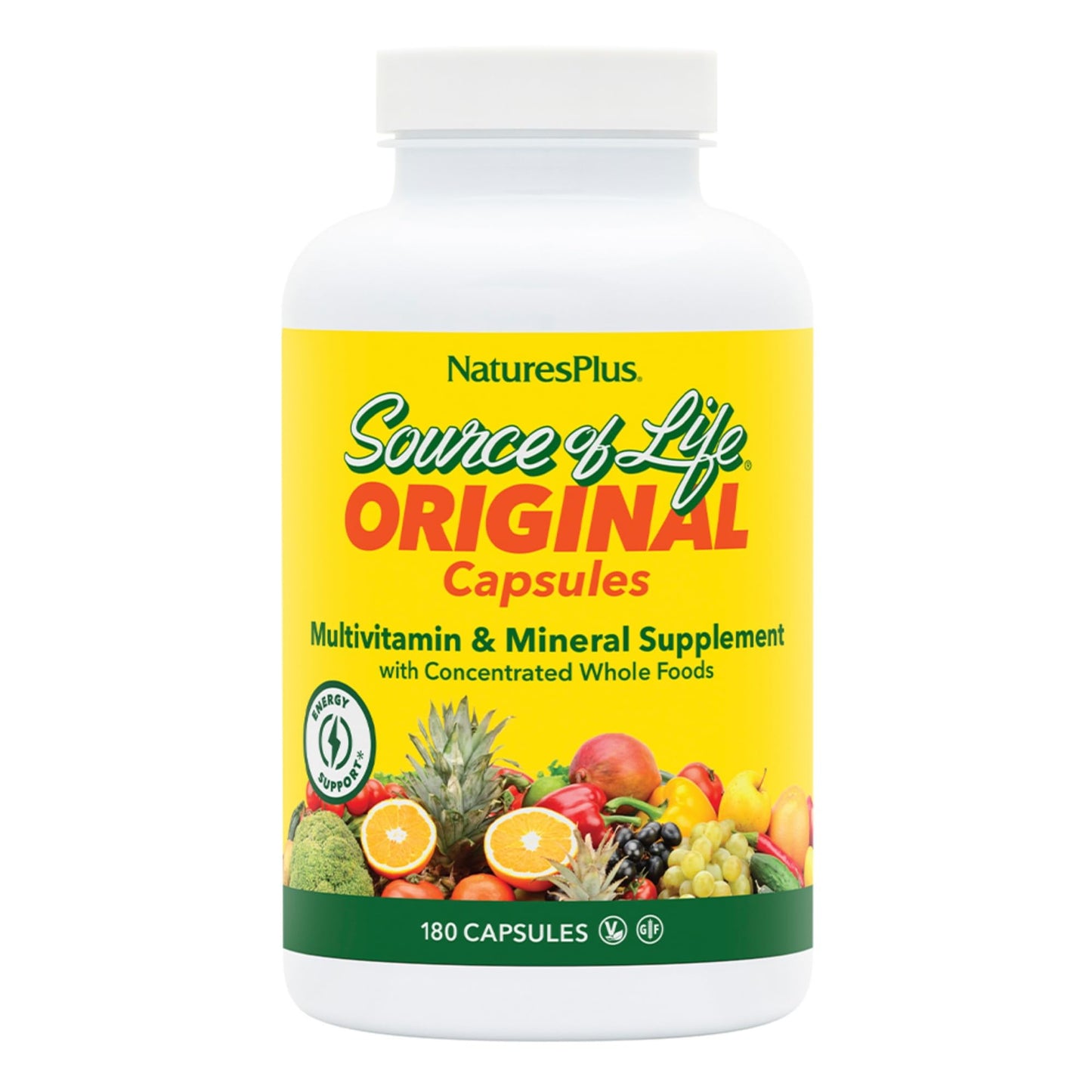 Natures Plus Source of Life 180 Capsules | 20 Servings | Multivitamin & Mineral