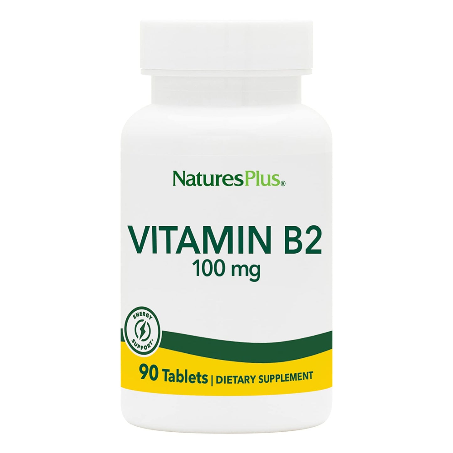 Natures Plus Vitamin B2 (Riboflavin) 100 mg – 90 Vegetarian Tablets