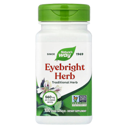 Nature's Way Eyebright Herb – 860 mg per Serving | 100 Vegan Capsules