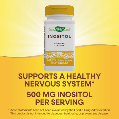 Nature's Way Inositol 500 mg - 100 Capsules | Cell Membrane Support
