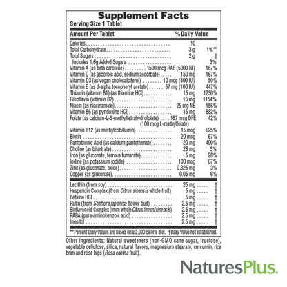 NaturesPlus Adult's Chewable Multivitamin - Exotic Red Berry Flavor | 180 Total Servings (90 Tablets x 2) | Vegetarian & Gluten Free