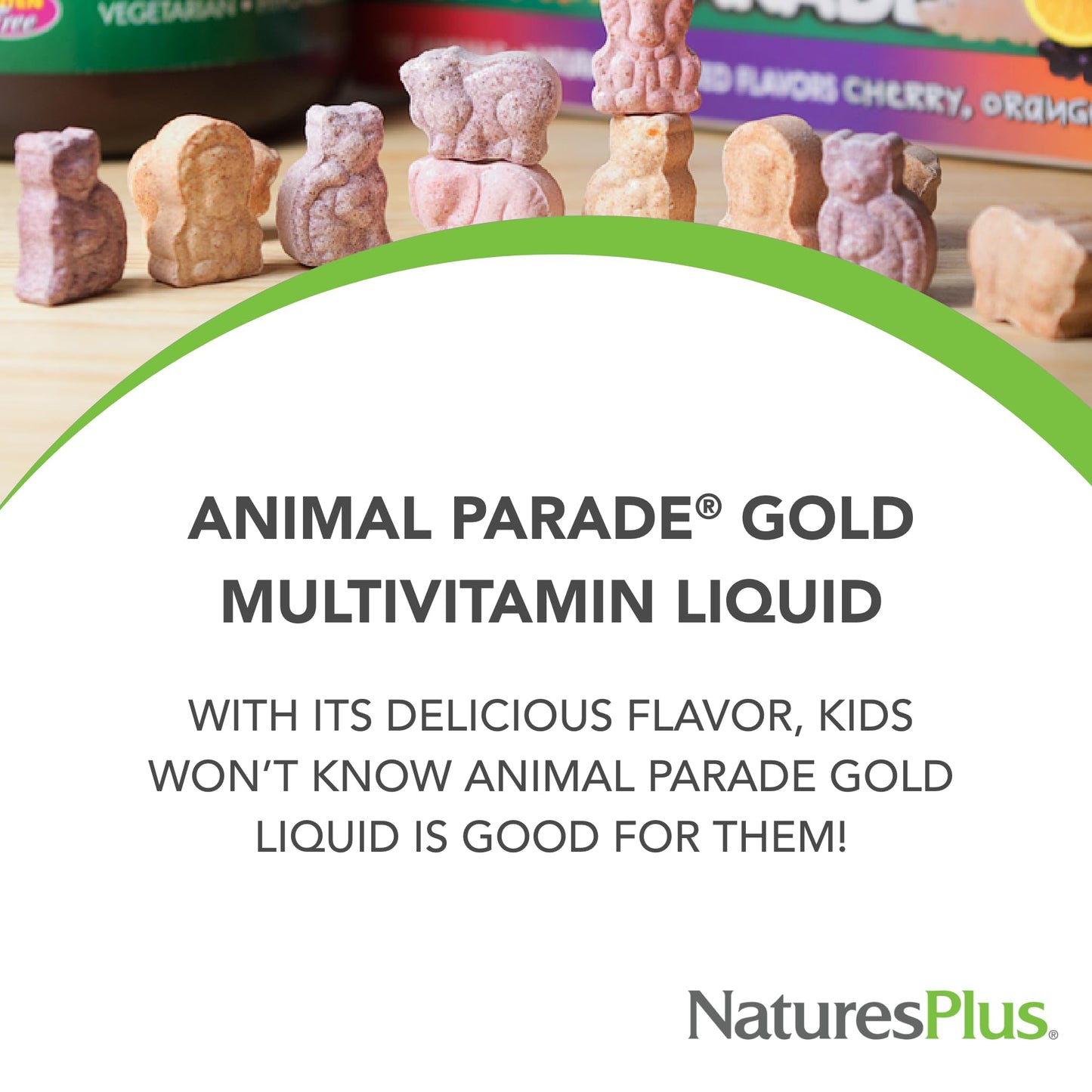 NaturesPlus Animal Parade Gold Kids Liquid Multivitamin – Tropical Berry, 2 × 30 oz (Vegetarian & Gluten Free)