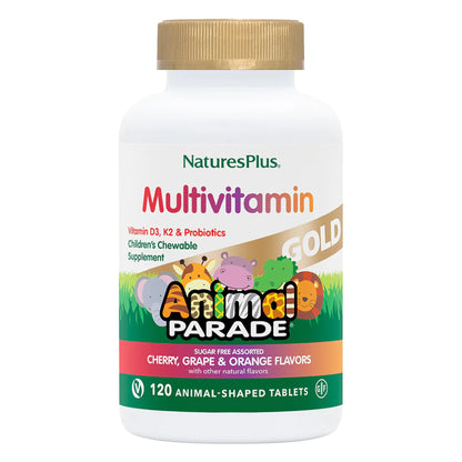 NaturesPlus Animal Parade Gold Kids Multivitamin – Vegan, Gluten Free, 180 Servings