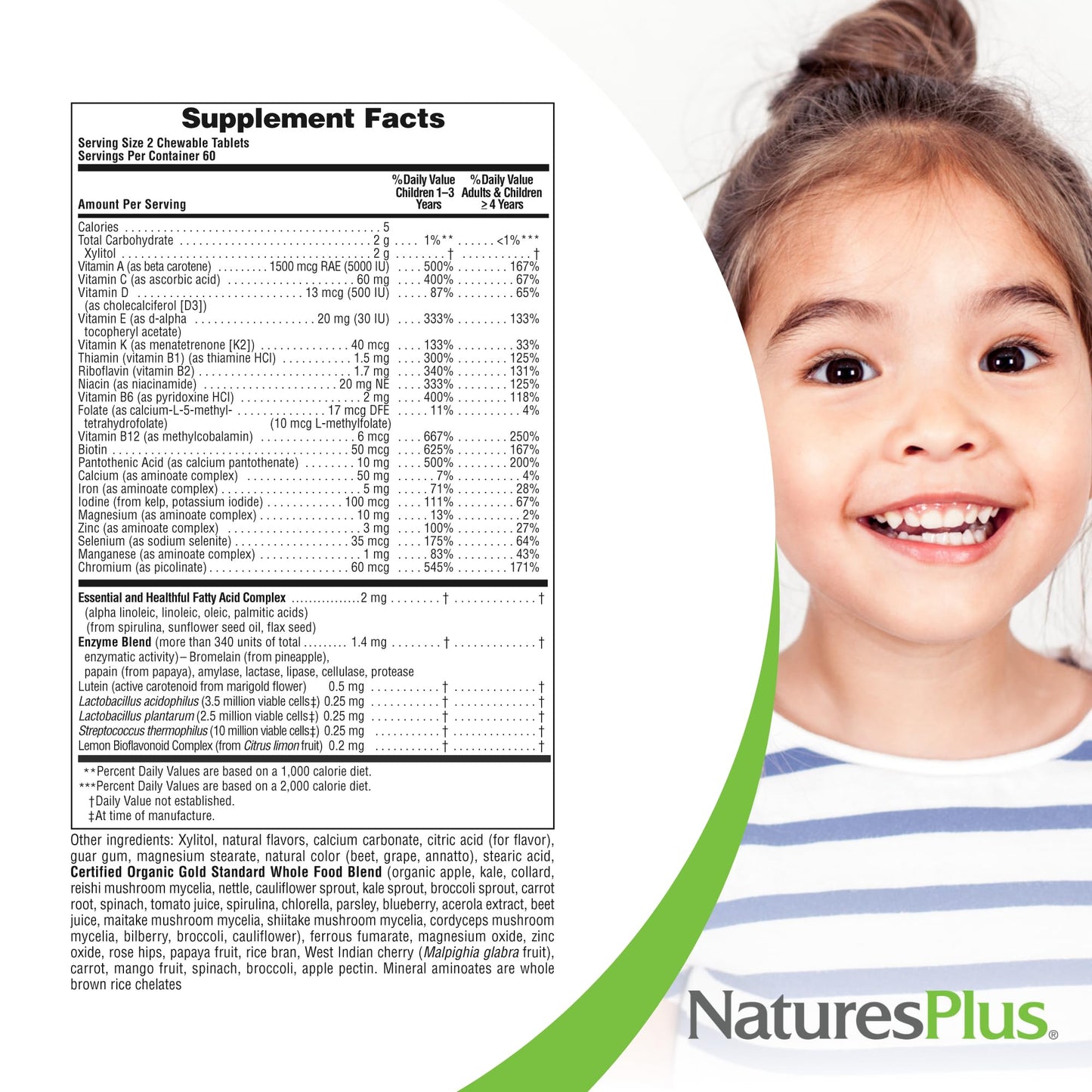 NaturesPlus Animal Parade Gold Kids Multivitamin – Vegan, Gluten Free, 180 Servings