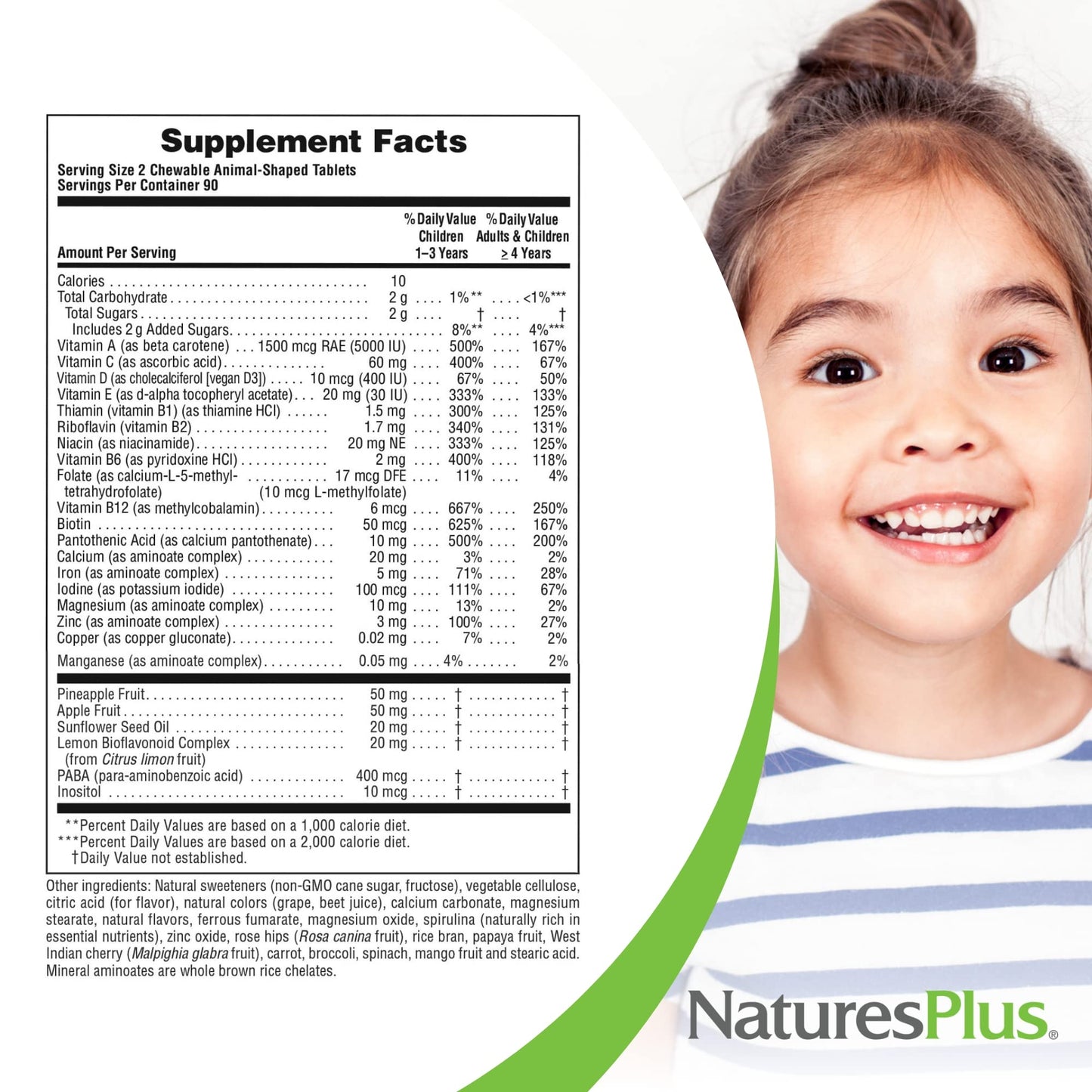 NaturesPlus Animal Parade Kids Multivitamin - Grape Flavor, 180 Tablets (Pack of 2) – Vegetarian & Gluten Free