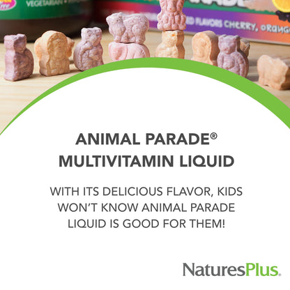 NaturesPlus Animal Parade Kids Liquid Multivitamin – Tropical Berry, 30 oz x2