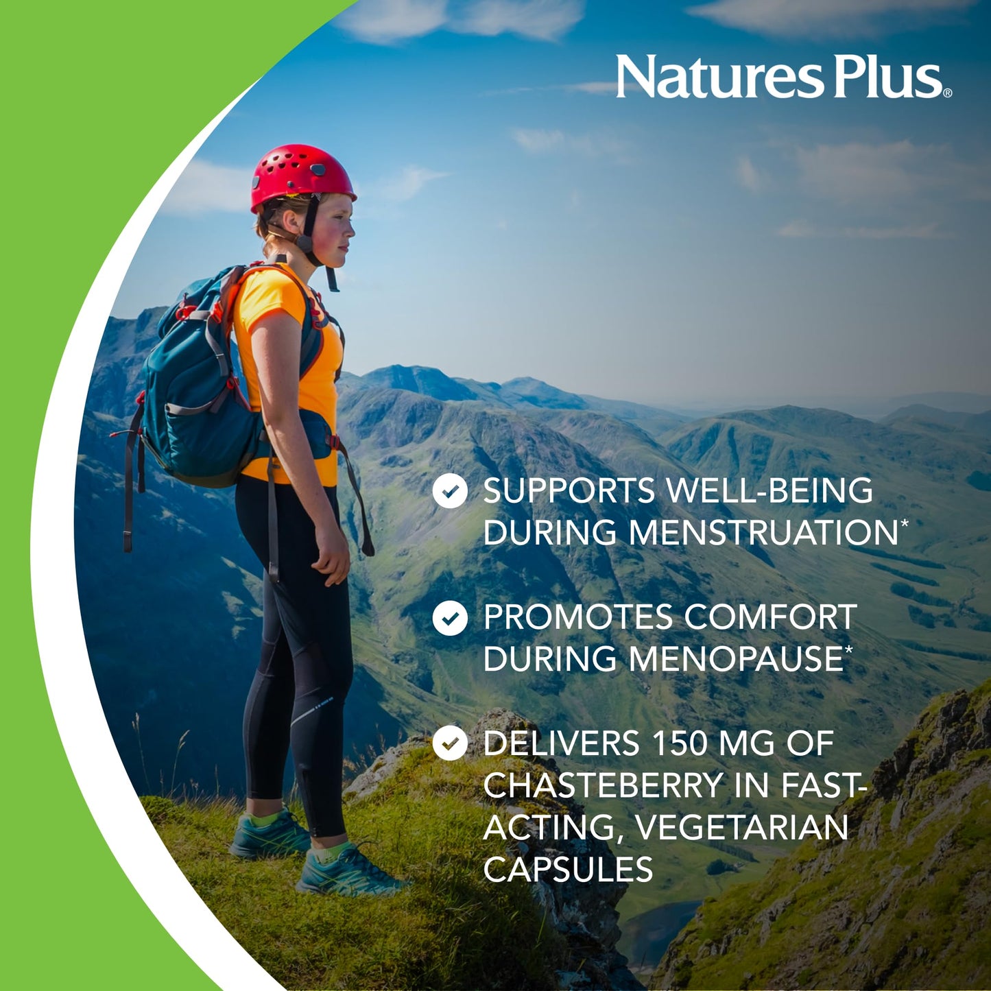 NaturesPlus Herbal Actives Chasteberry - 60 Capsules, Menstrual Health