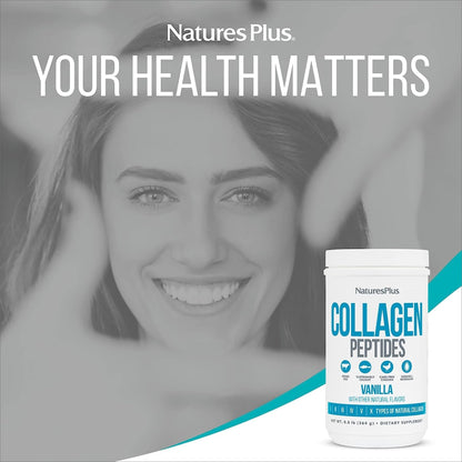 NaturesPlus Collagen Peptides Vanilla – 2 Pack (364 g) | Hair, Skin, Nails & Joints | Non-GMO, Gluten Free