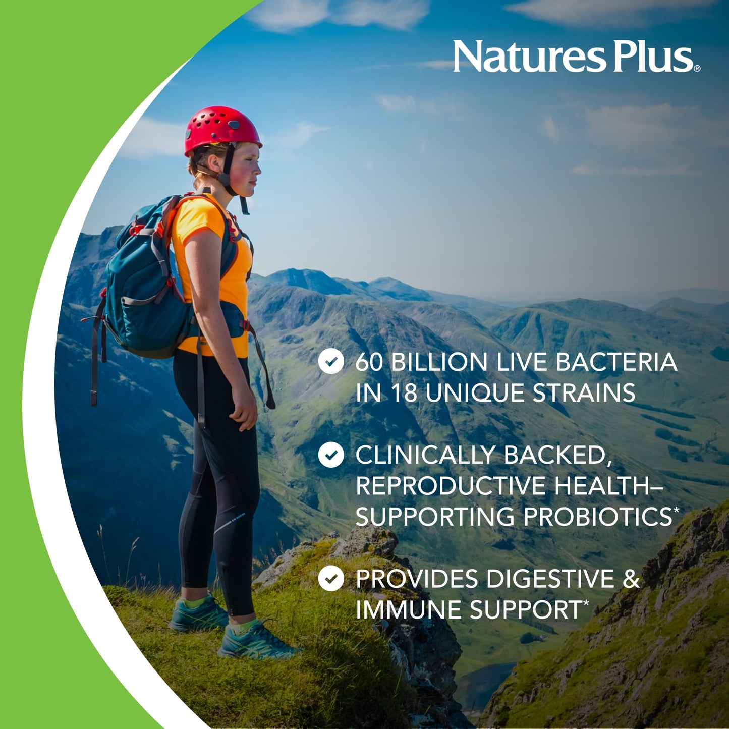 NaturesPlus GI Natural Probiotic Women – 60 Total Servings, Gluten Free