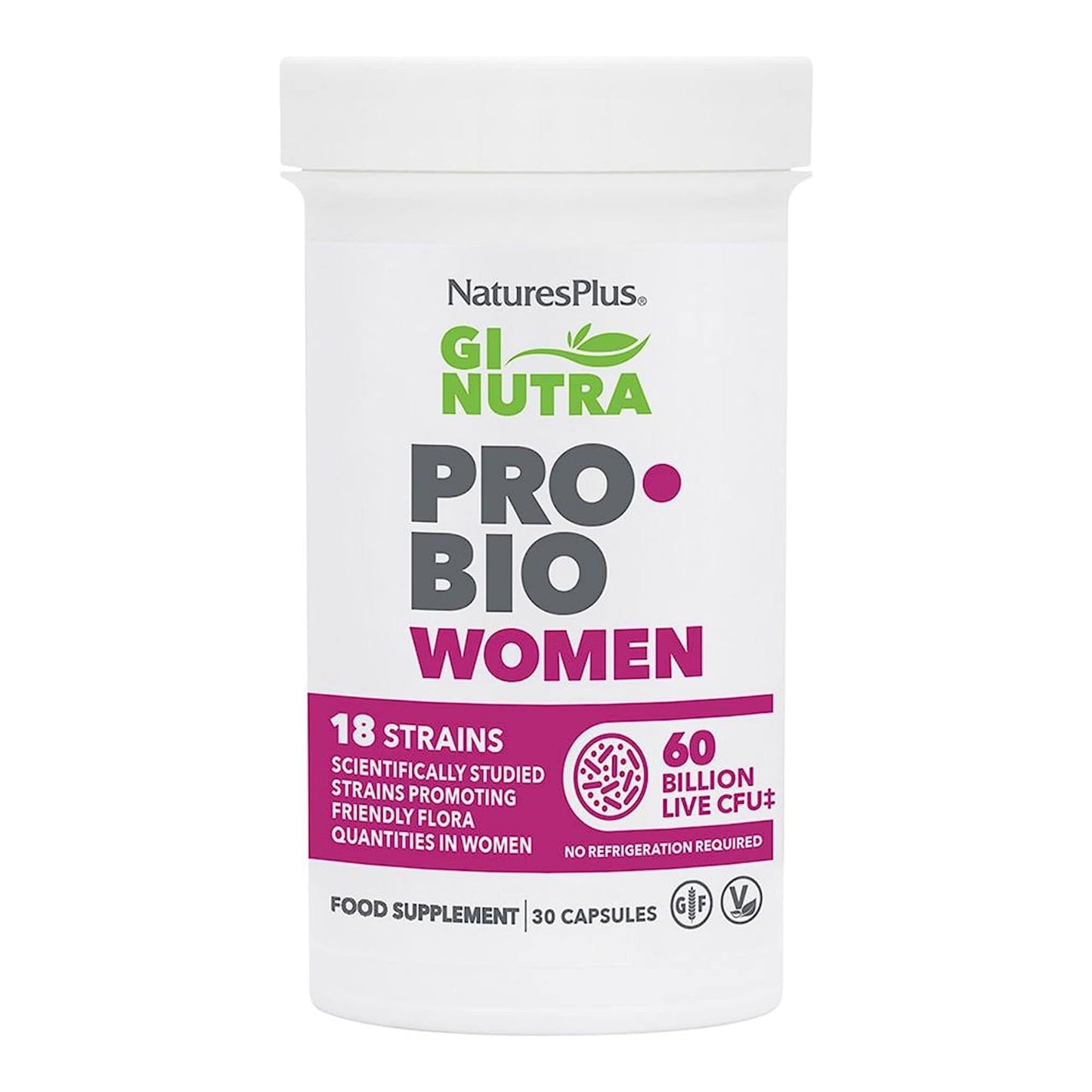 NaturesPlus GI Natural Probiotic Women – 60 Total Servings, Gluten Free