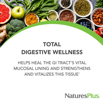 NaturesPlus GI Natural Total Digestive Wellness – 3-Pack, 90 Bi-Layered Tablets (Gluten Free)