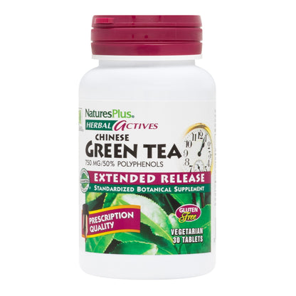 Nature's Plus Herbal Actives Chinese Green Tea - Extended Release 750 mg, 30 Servings